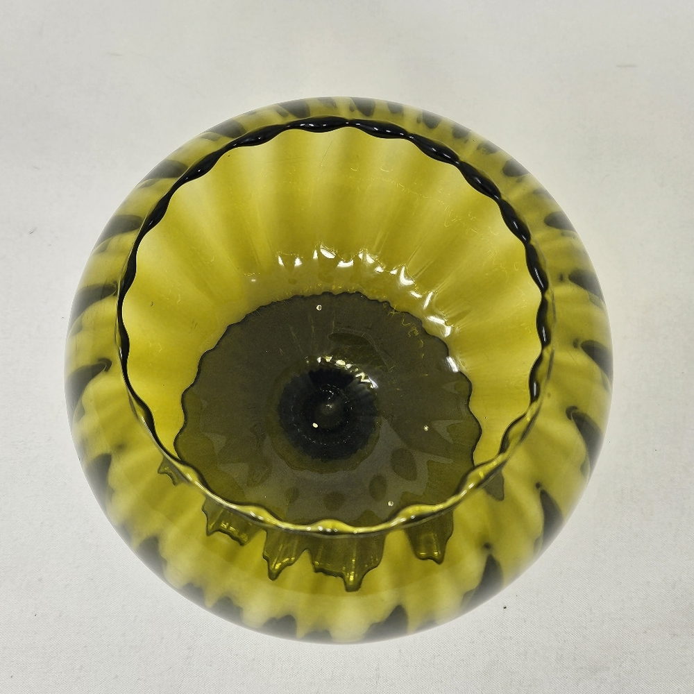 EMPOLI Mid-century art glass brandy glass vintage 1960s - Picture 3 of 6